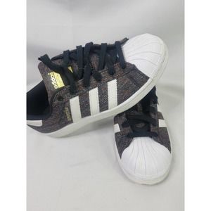 Adidas Superstar Black Multicolor White Stripes - #S80137 Youth/Teen Size US 6.5